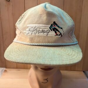 Vintage Skiing Corduroy Cap Pre-owned A Few Stains
